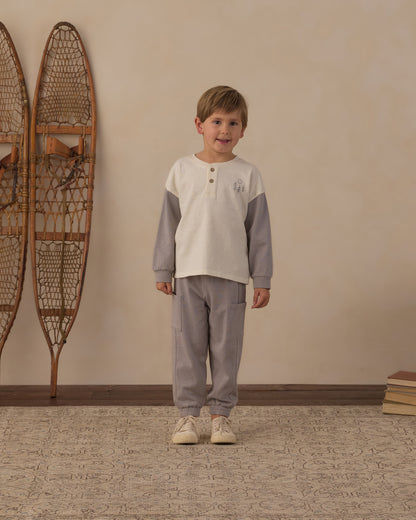 Rylee + Cru Cargo Jogger - Dusty Blue