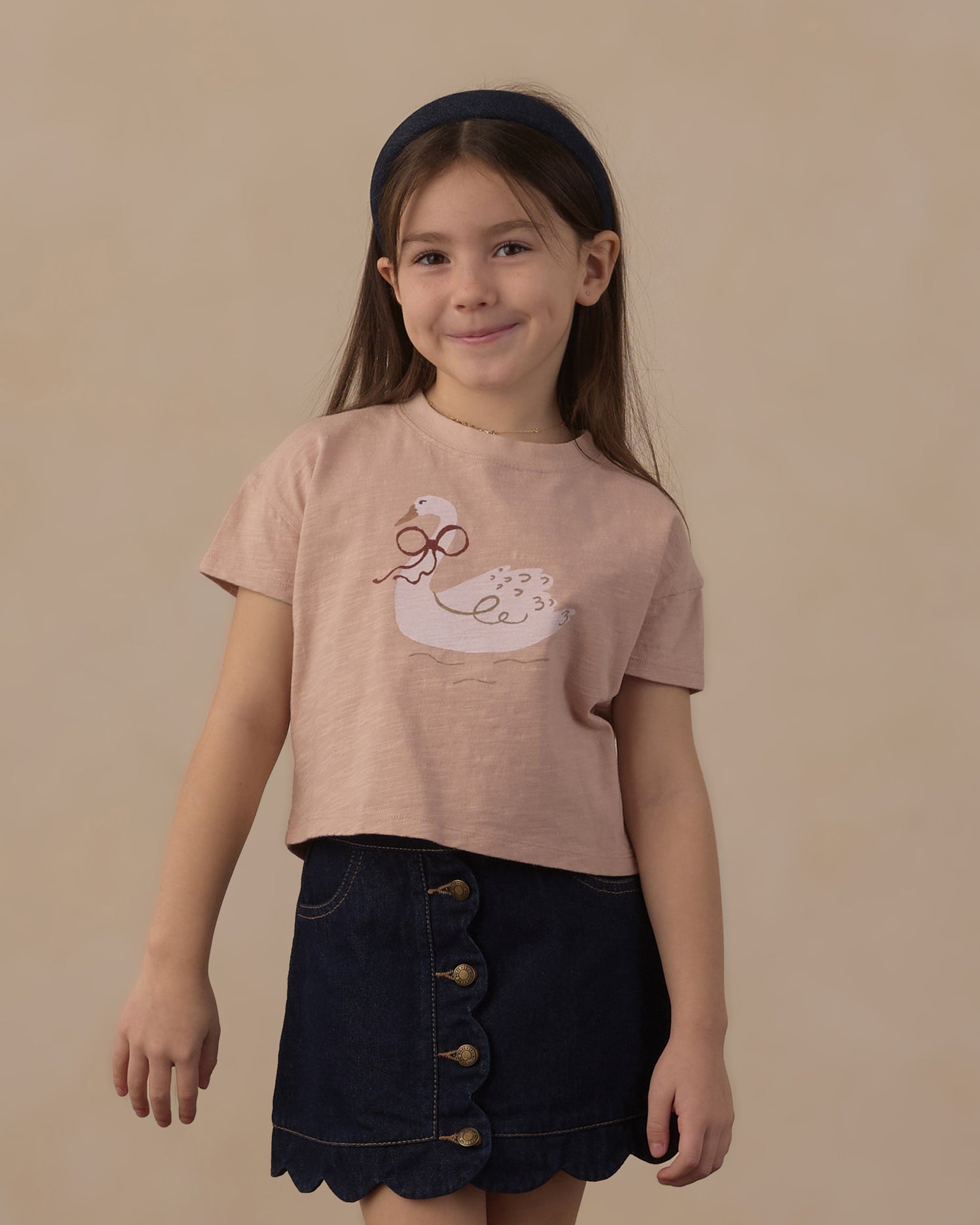 Rylee + Cru Boxy Tee - Swan
