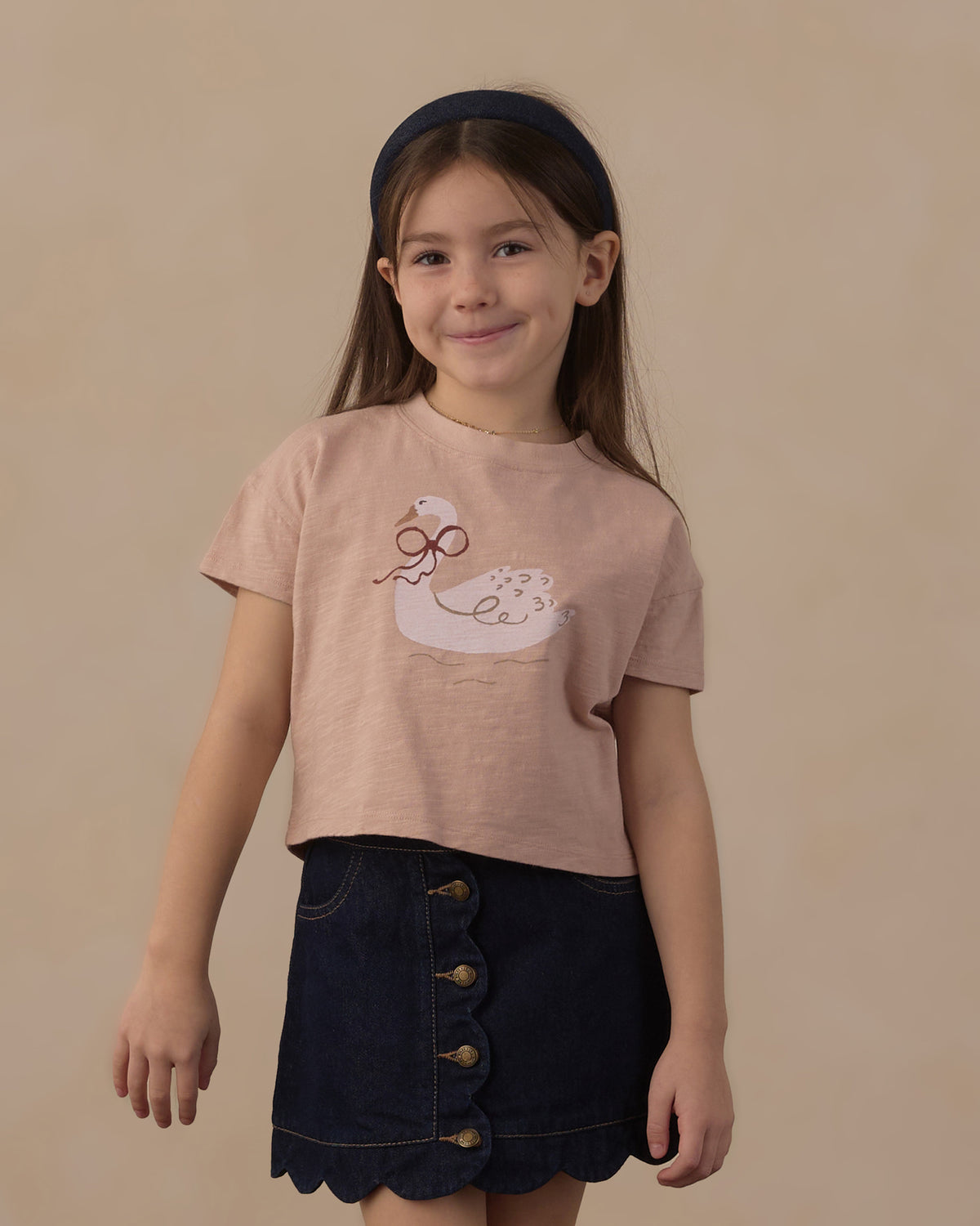Rylee + Cru Boxy Tee - Swan