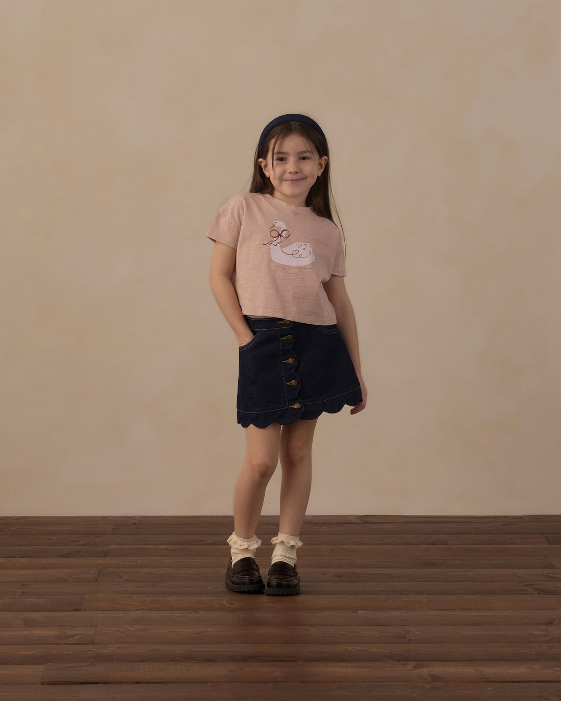 Rylee + Cru Boxy Tee - Swan