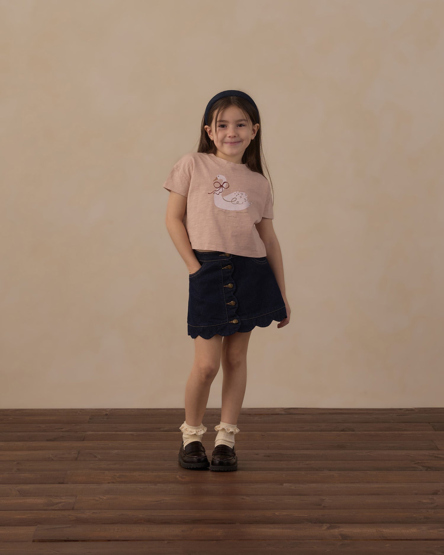 Rylee + Cru Boxy Tee - Swan