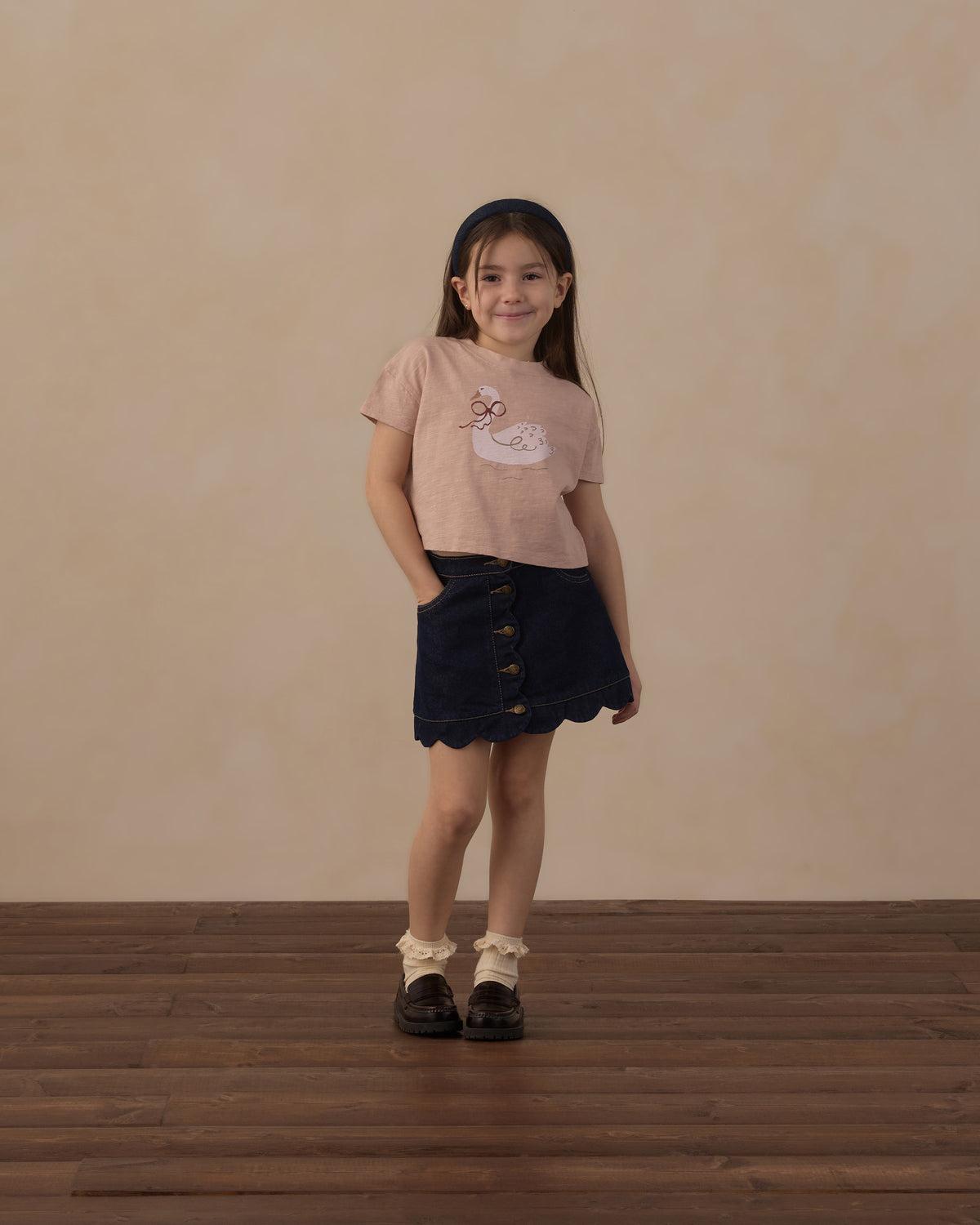 Rylee + Cru Boxy Tee - Swan