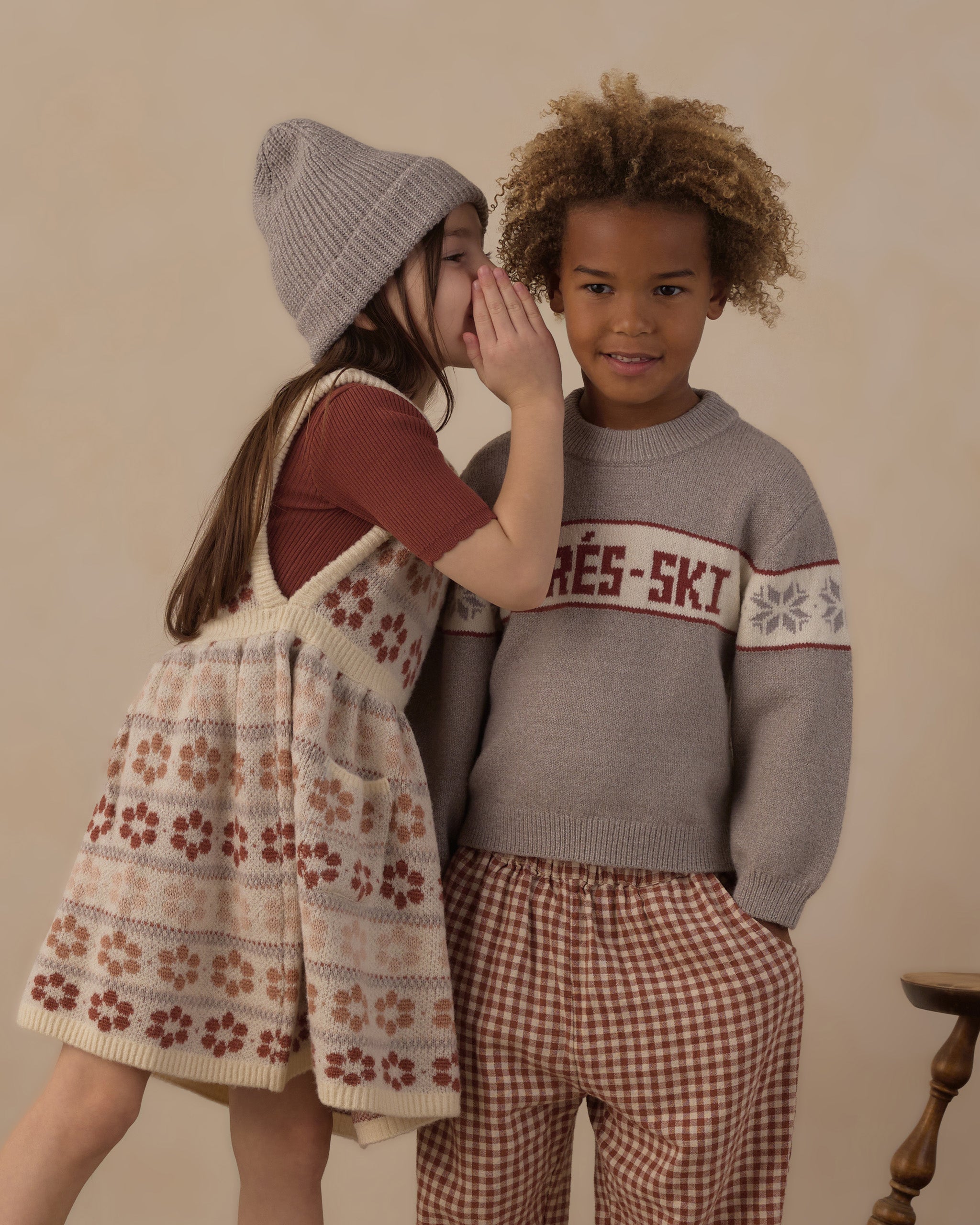 Rylee + Cru Violette Sweater Dress - Flower Fair Isle
