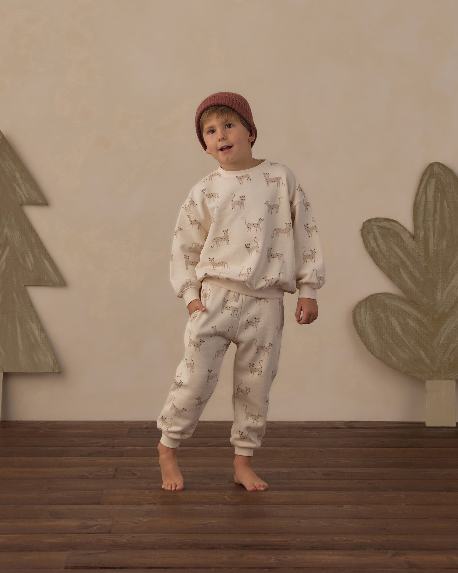 Rylee + Cru Jogger Sweatpant - Leopards