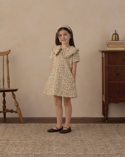 Rylee + Cru Collared Denim Mini Dress - Leopard