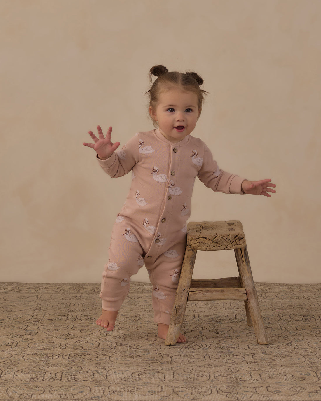 Rylee + Cru Button Down Jumpsuit - Swans