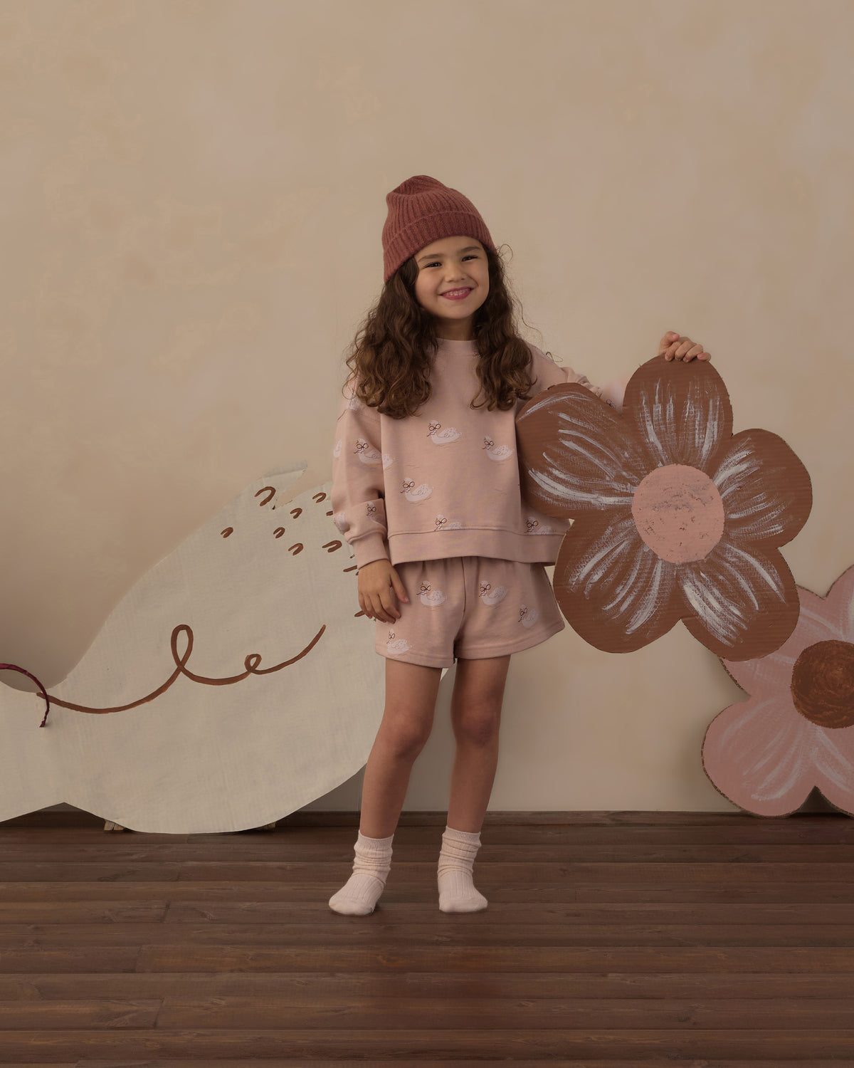 Rylee + Cru Boxy Pullover - Swans