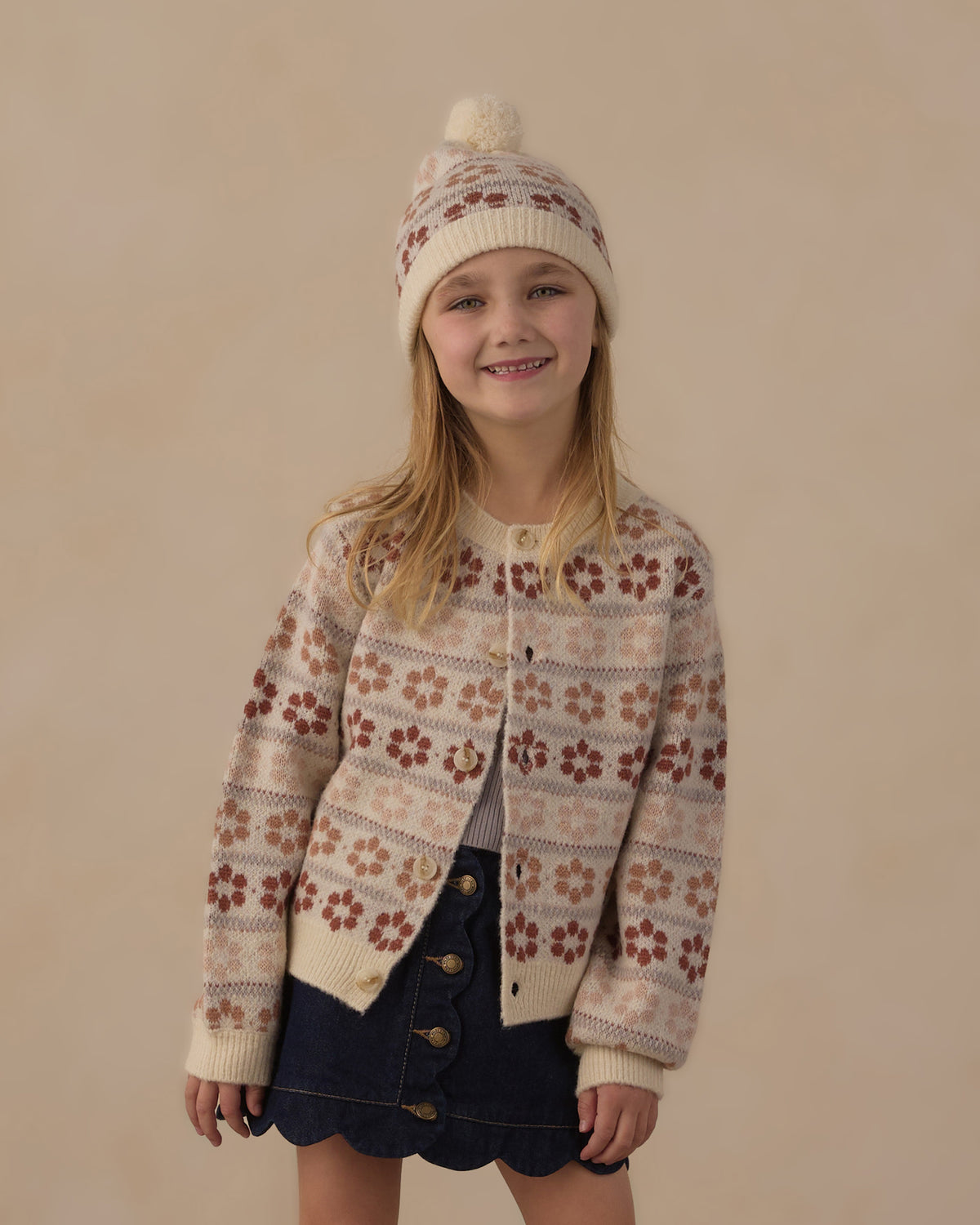 Rylee + Cru Cheyenne Cardigan - Flower Fair Isle