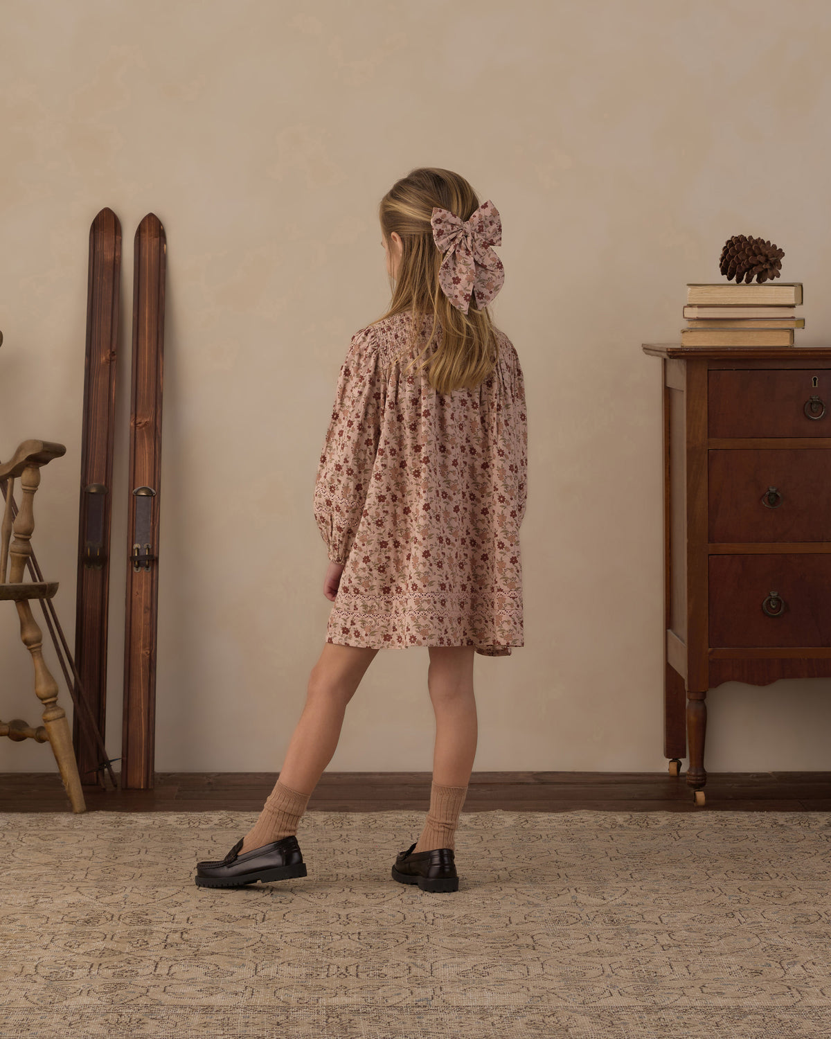 Rylee + Cru Oversized Bow - Pink Floral