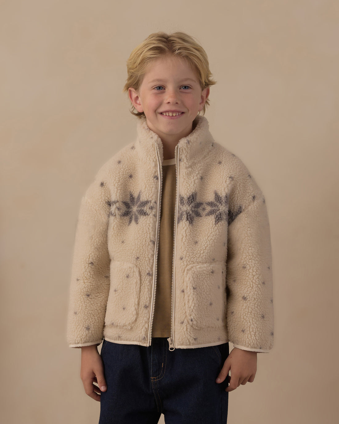 Rylee + Cru Felix Jacket - Natural Fair Isle