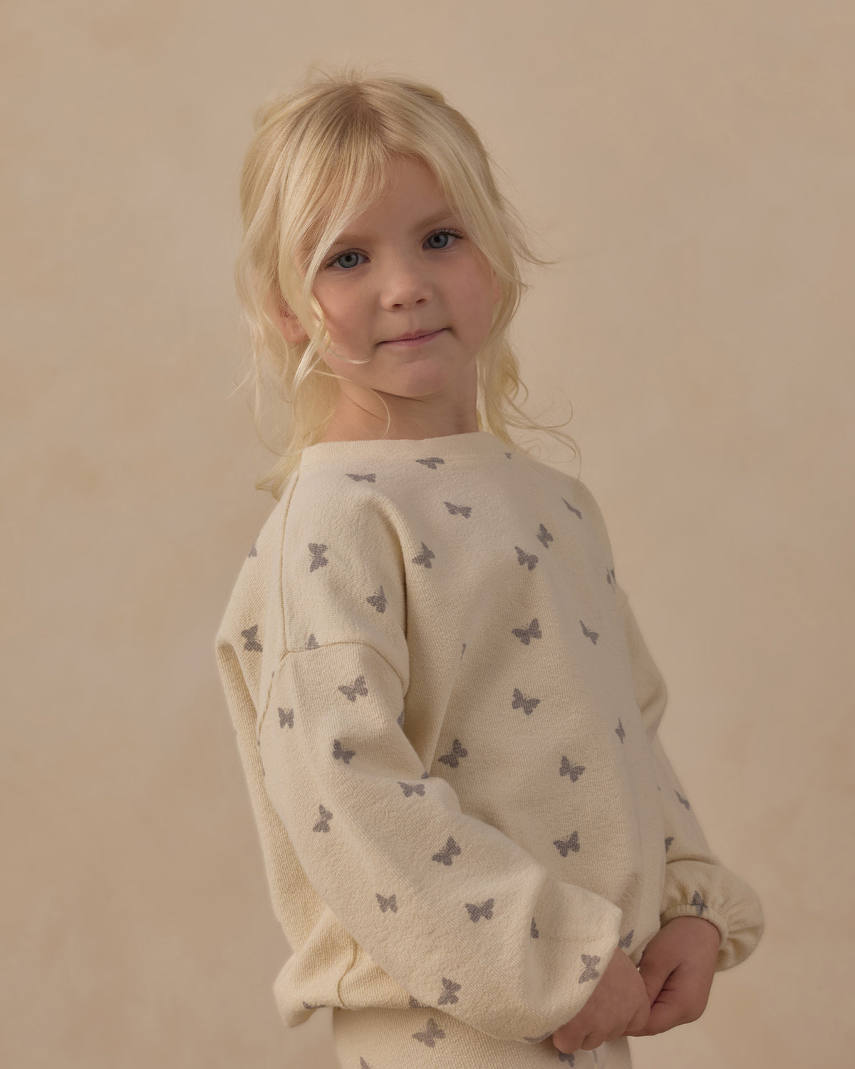 Rylee + Cru Spongey Knit Set - Butterfly Ditsy