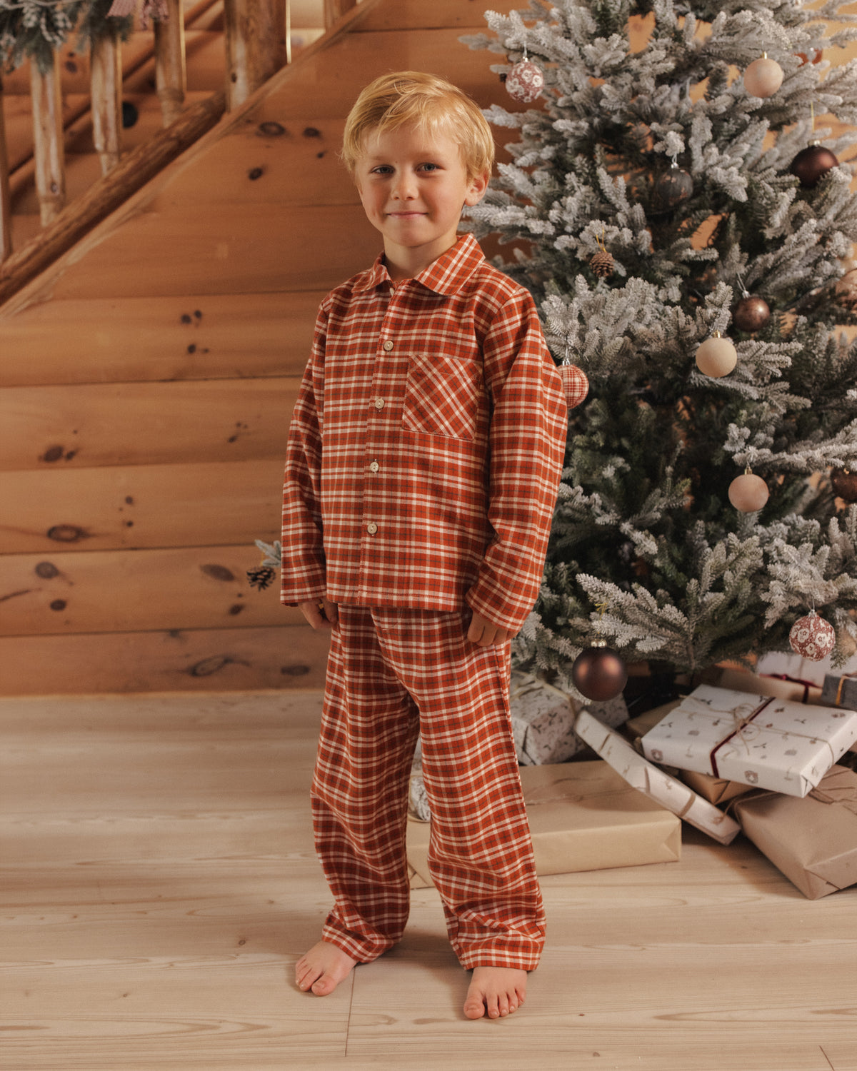Rylee + Cru Long Sleeve Pajamas - Ruby Plaid