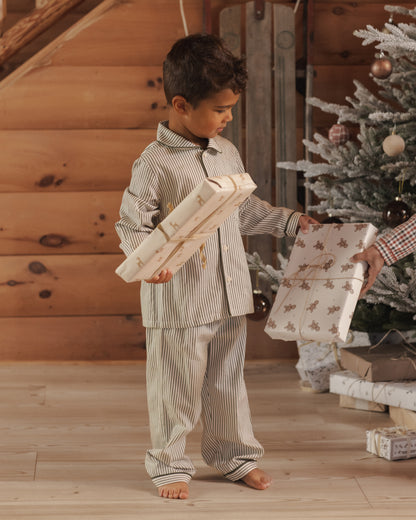 Rylee + Cru Long Sleeve Pajamas - Evergreen Stripe