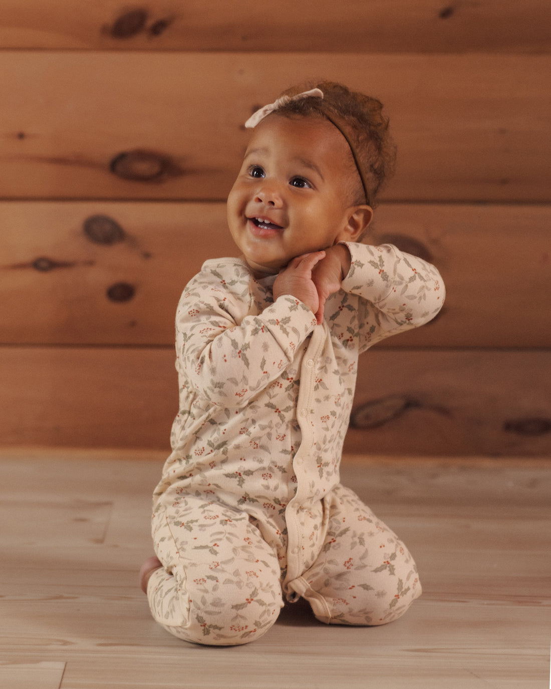 Rylee + Cru Organic Long John Pajamas - Holly Fleur