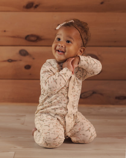 Rylee + Cru Organic Long John Pajamas - Holly Fleur