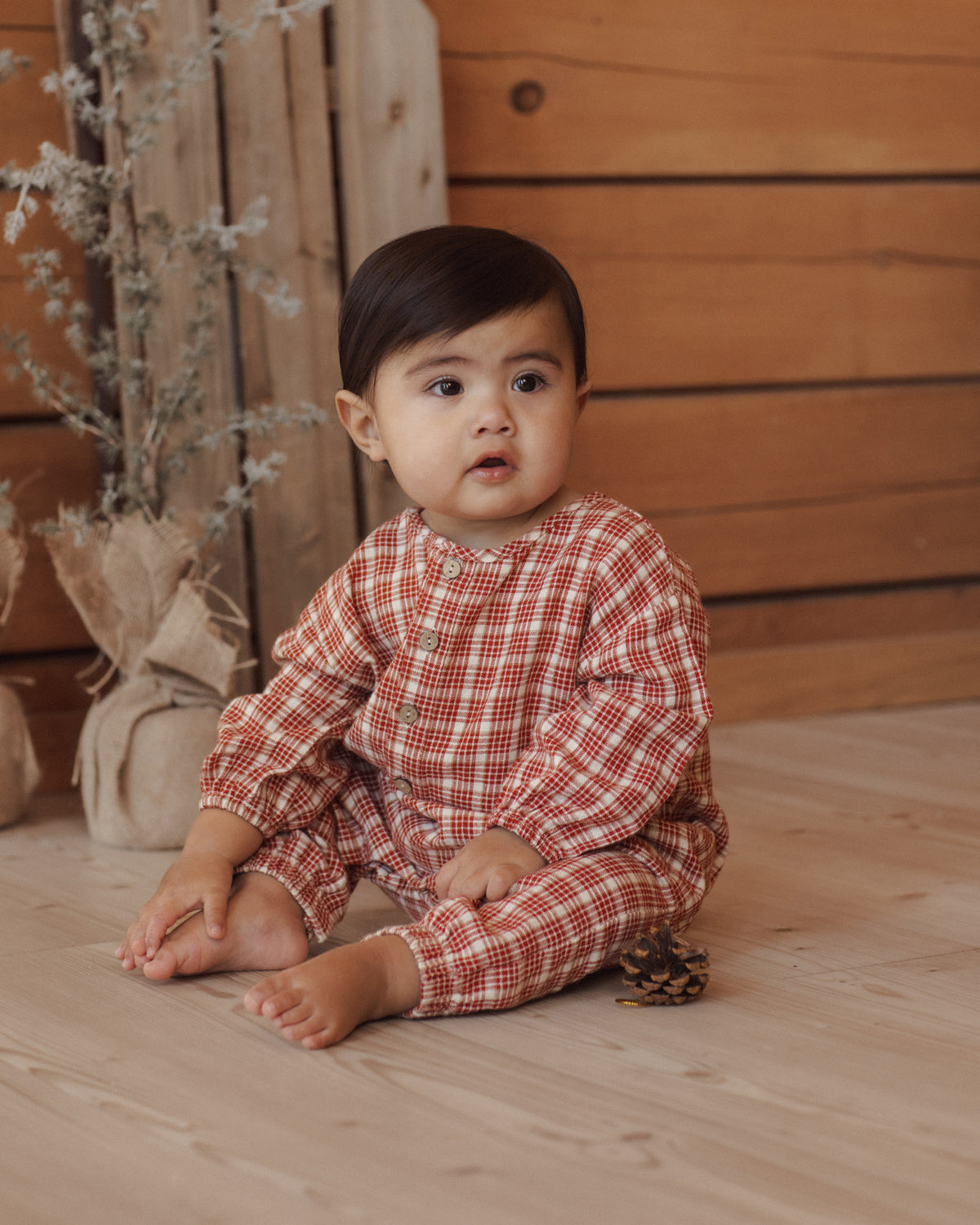 Rylee + Cru Relaxed Woven Jumpsuit - Vintage Plaid