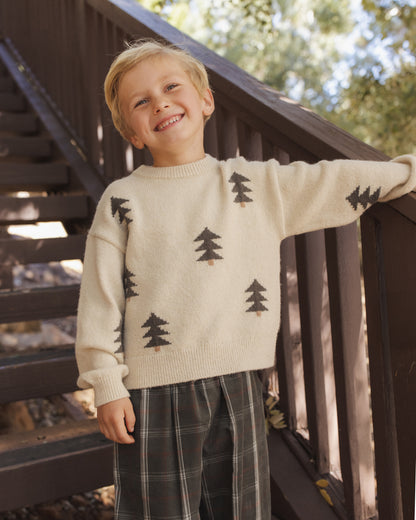 Rylee + Cru Aspen Sweater - Tree Jacquard