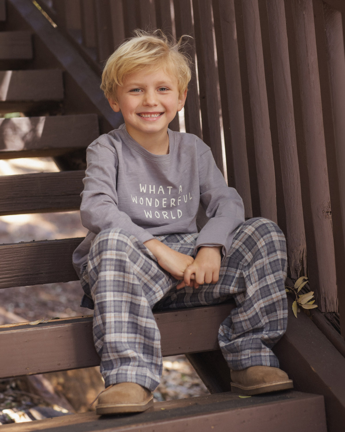 Rylee + Cru Raw Edge Long Sleeve Tee - Wonderful World