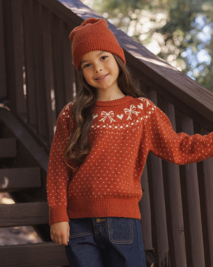 Rylee + Cru Fair Isle Sweater - Ruby