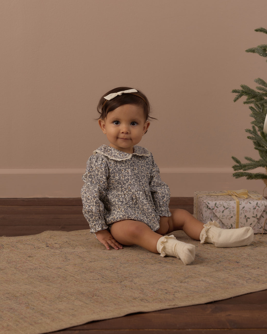 Rylee + Cru Cora Romper - Slate Floral