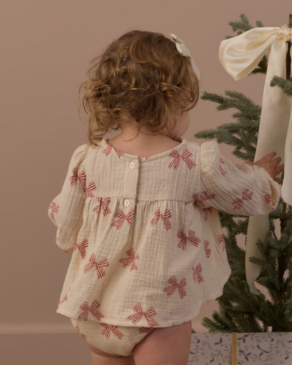 Rylee + Cru Sophia Top + Bloomer Set - Peppermint Bows