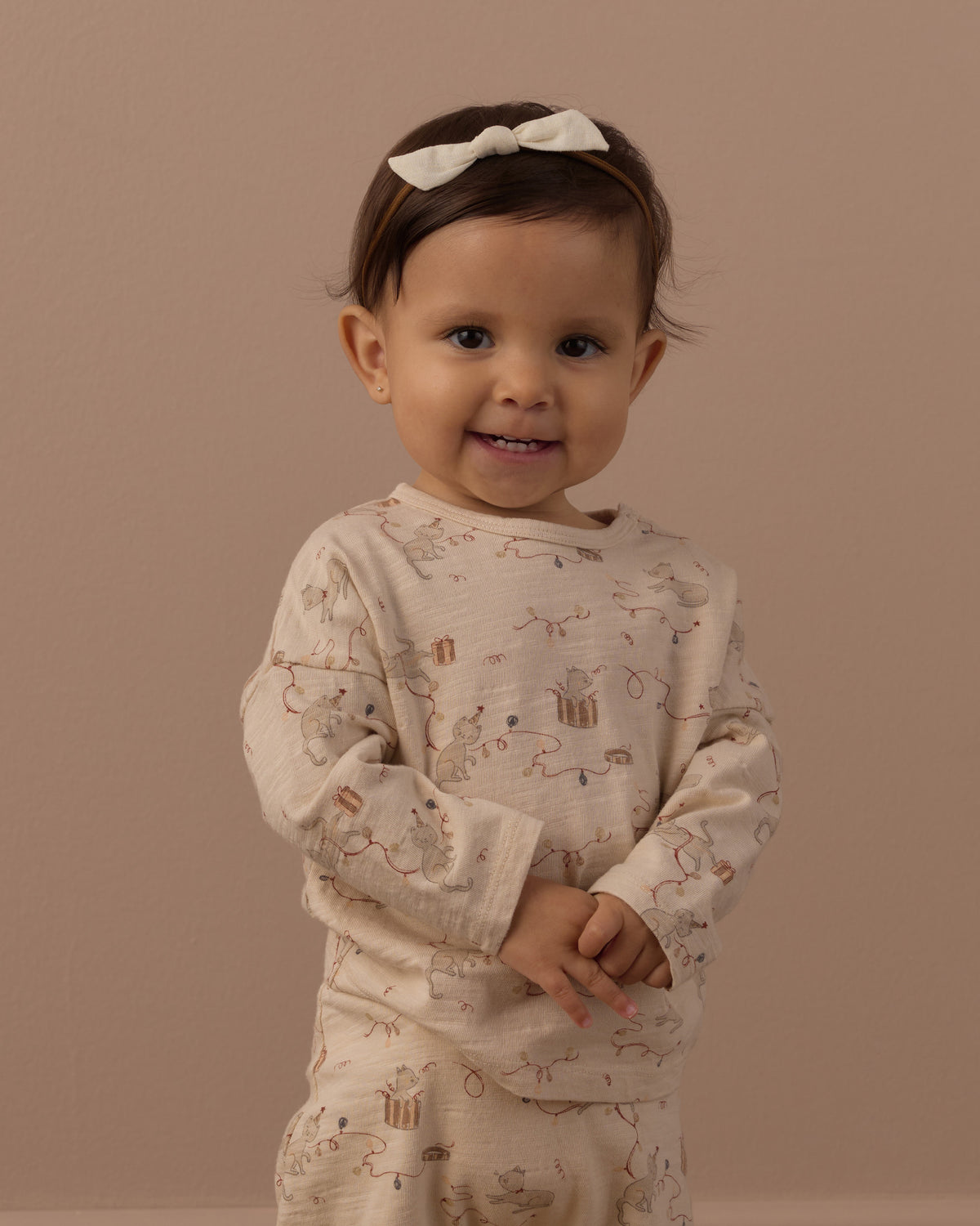 Rylee + Cru Long Sleeve Tee + Pant Set - Kitties