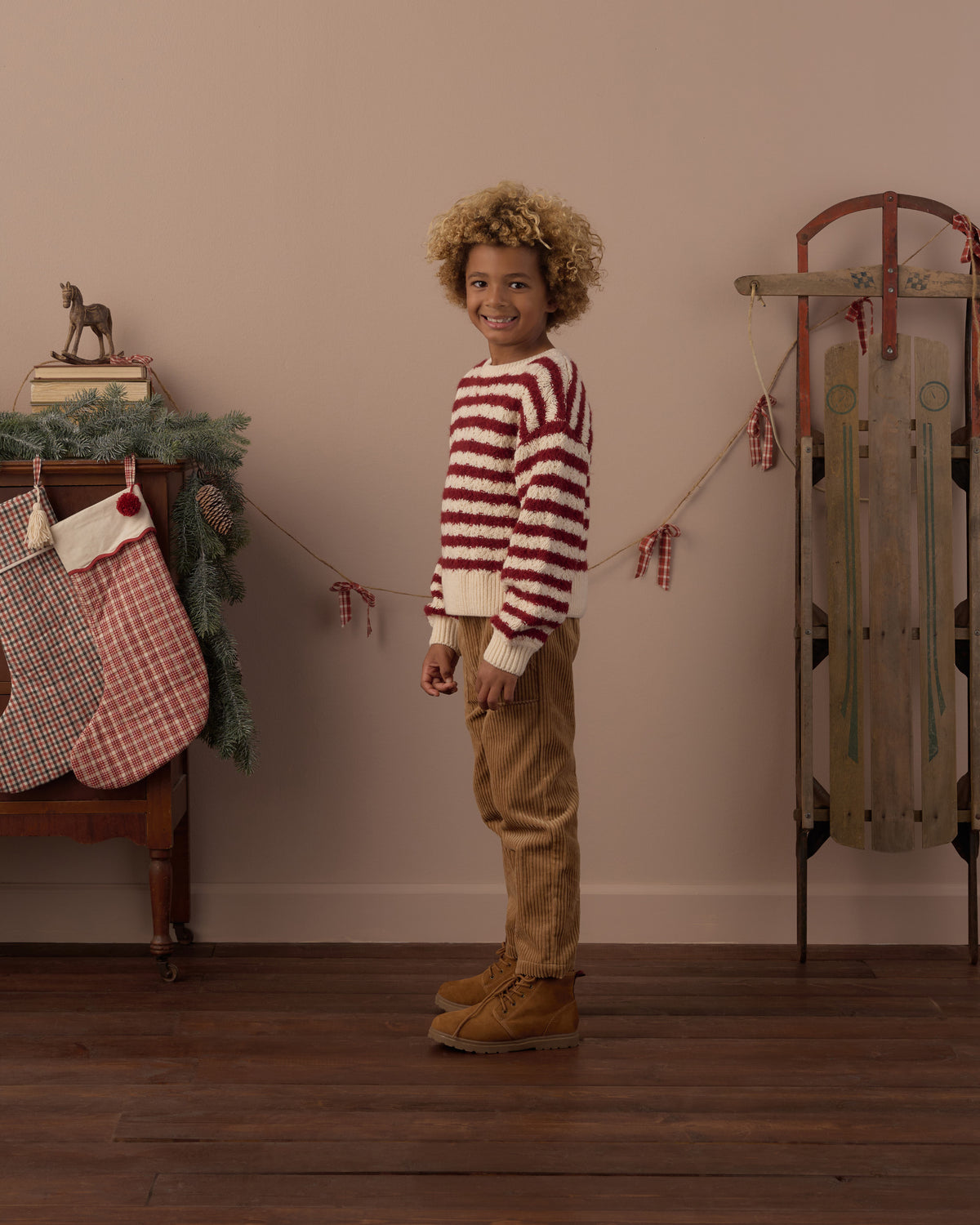 Rylee + Cru Aspen Sweater - Ruby Stripe