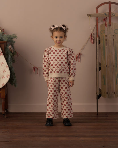 Rylee + Cru Jacquard Knit Set - Poinsettia