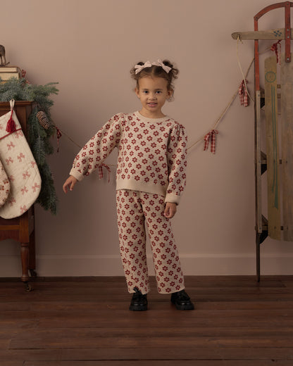 Rylee + Cru Jacquard Knit Set - Poinsettia