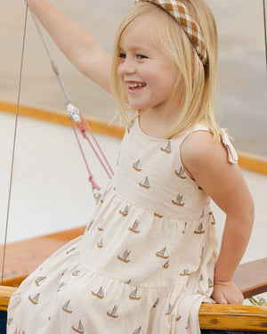 Rylee + Cru Harbor Dress - Sailboats