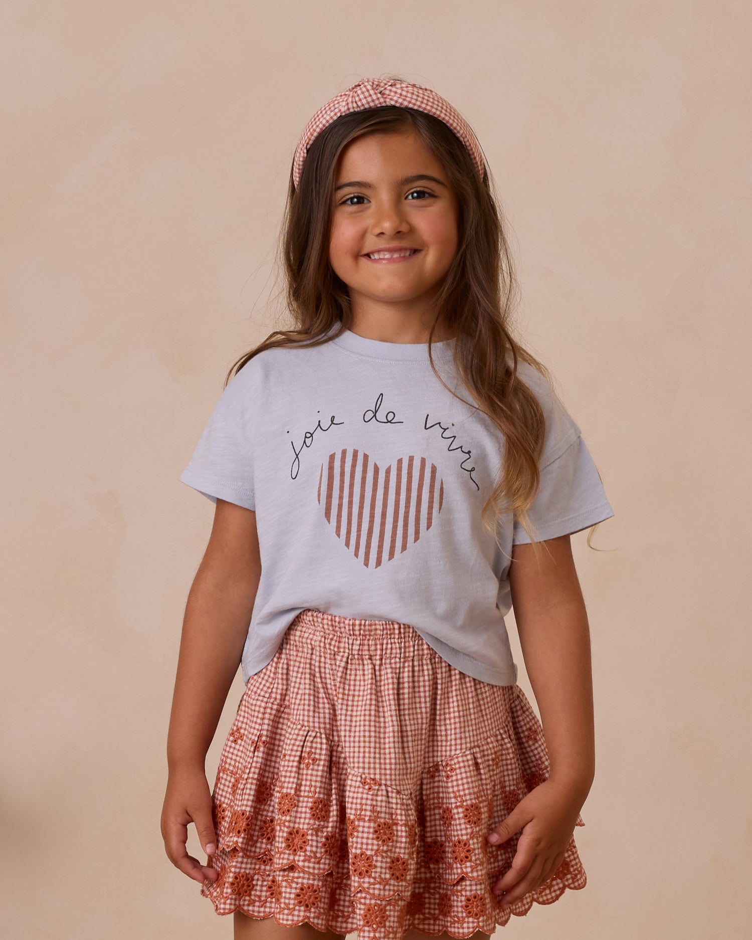 Rylee + Cru Knotted Headband - Poppy Gingham