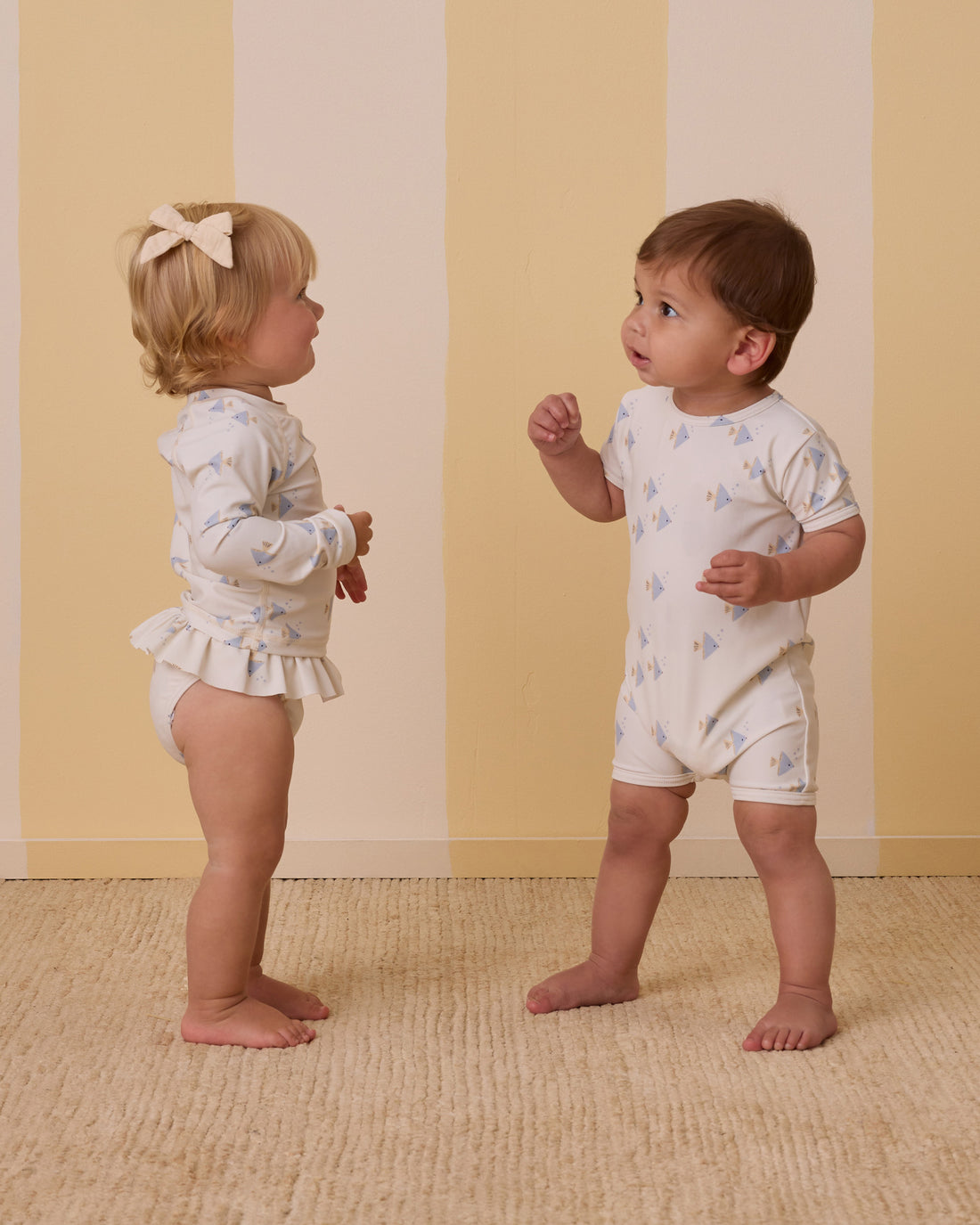 Rylee + Cru Rashguard Girls Set - Angel Fish