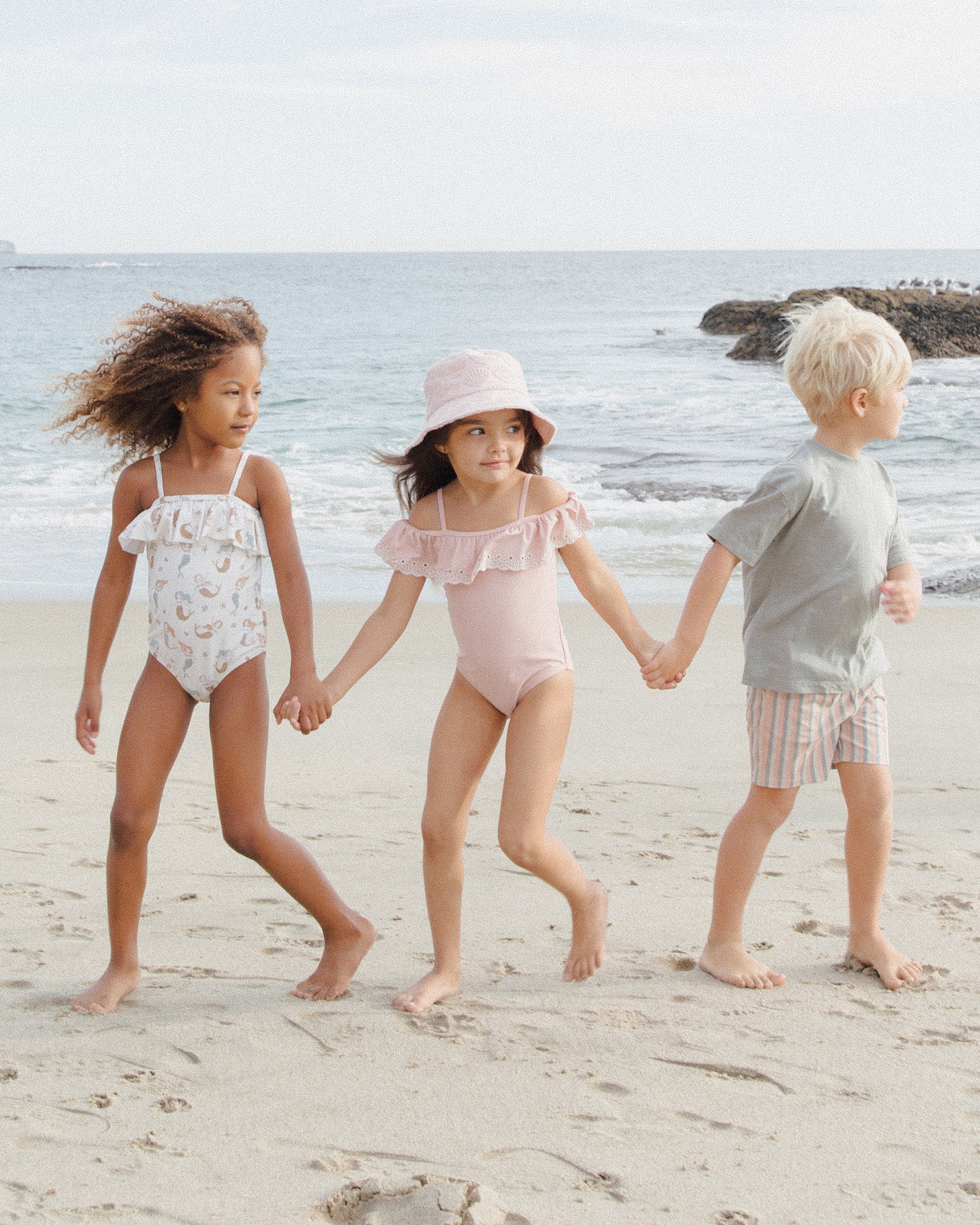 Rylee + Cru Ruffle One-Piece - Mermaids