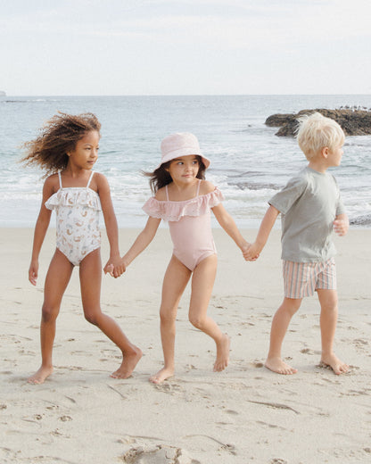 Rylee + Cru Ruffle One-Piece - Mermaids