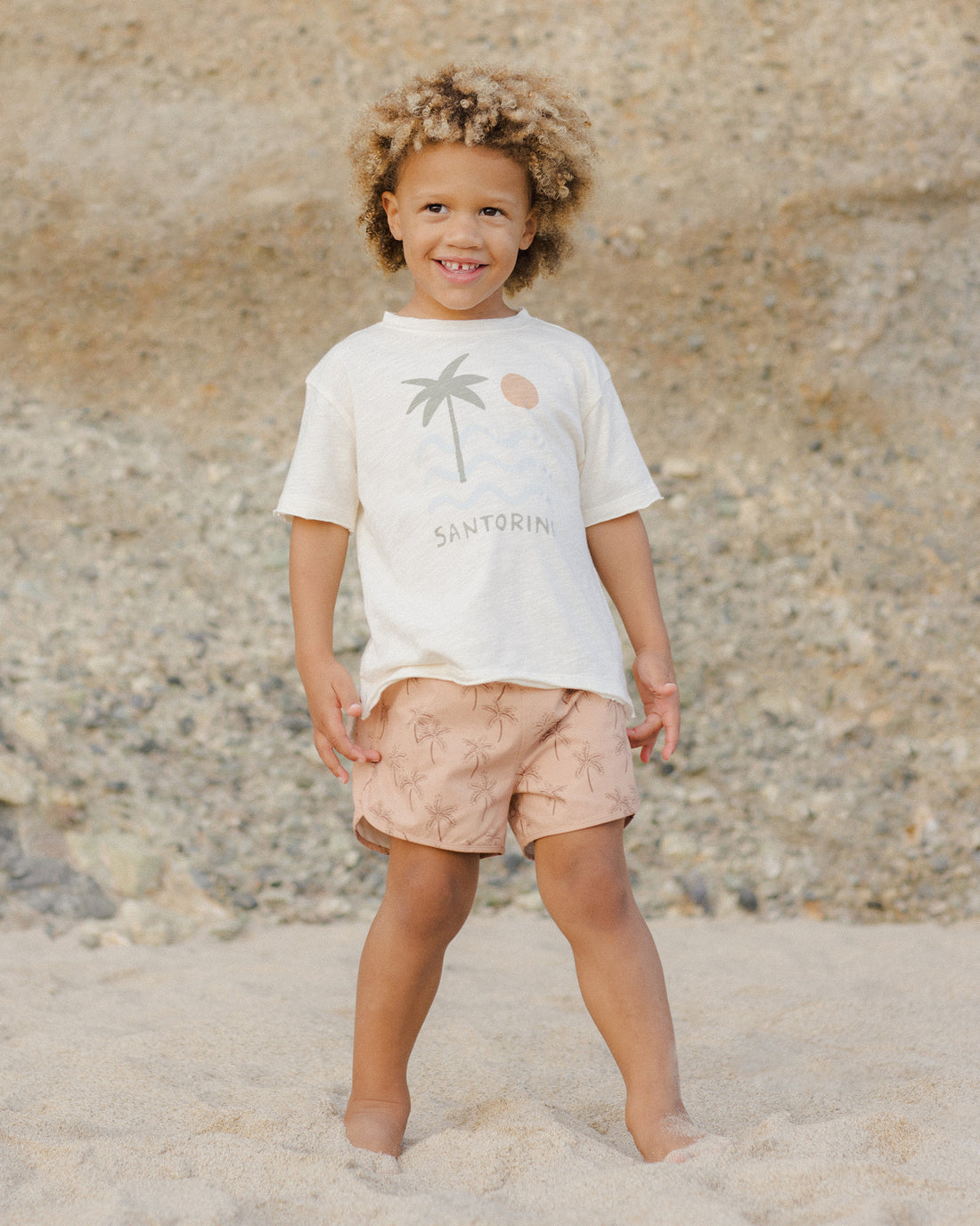 Rylee + Cru Swim Trunk - Palms