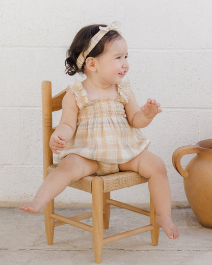 Rylee + Cru Baby Bow Headband - Pastel Plaid