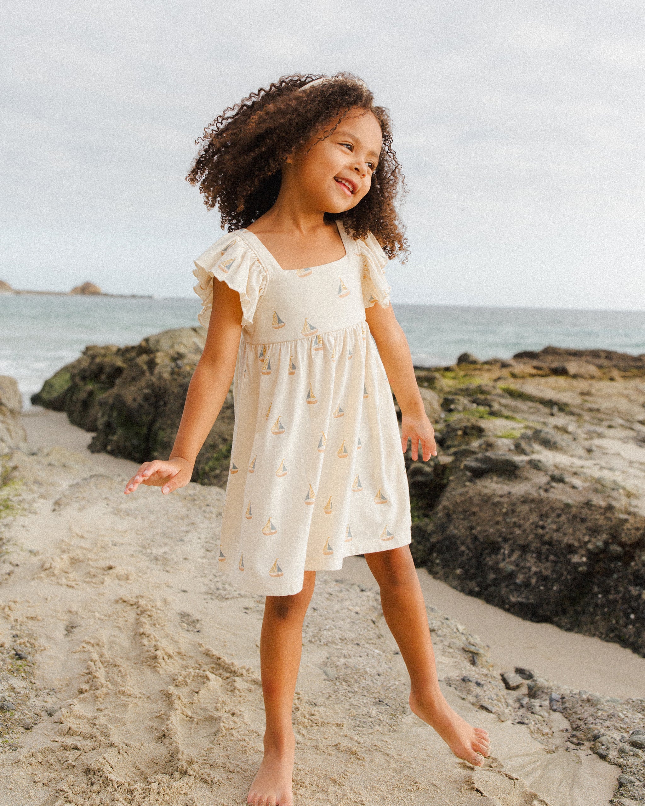 Rylee + Cru Mariposa Dress - Sailboats