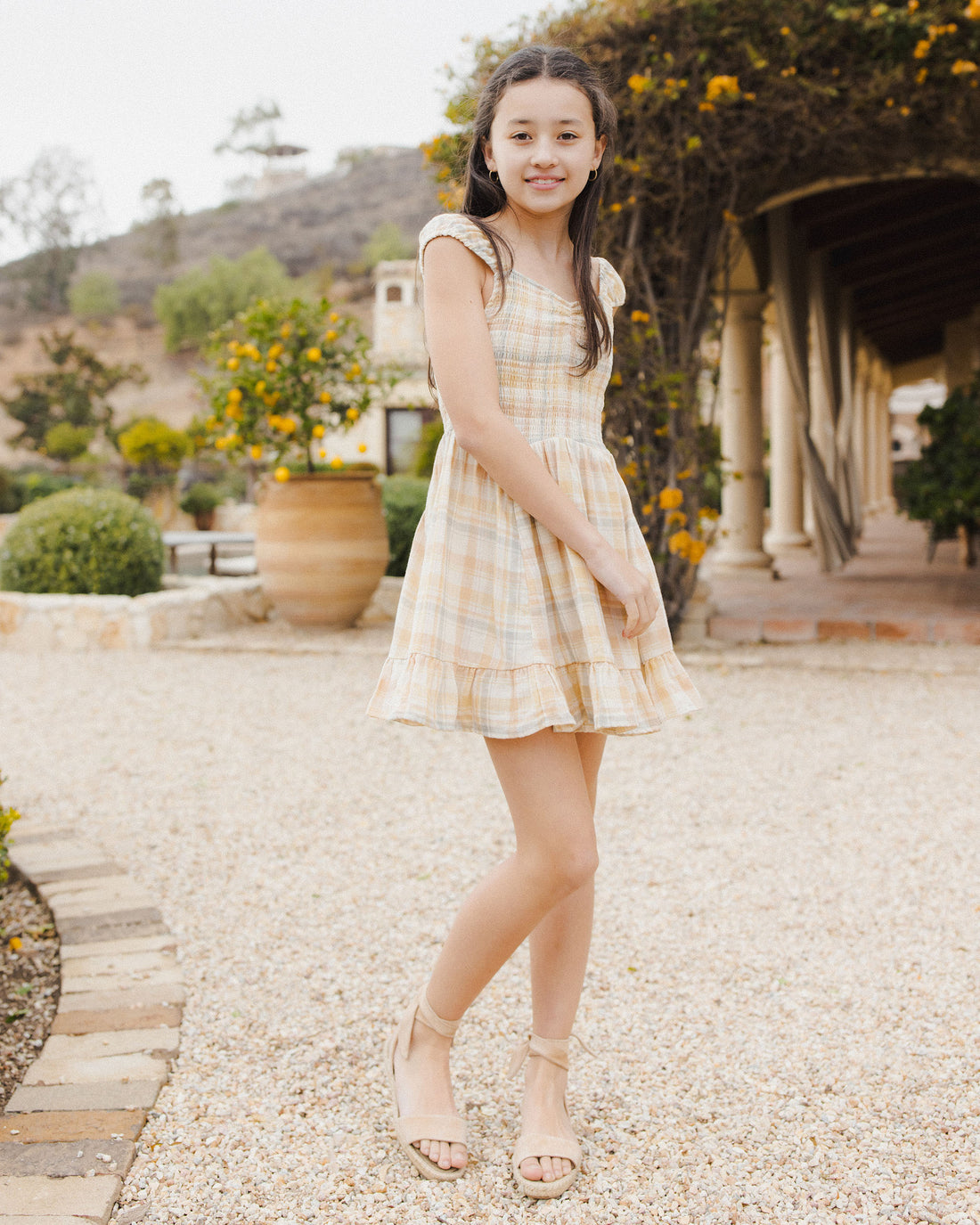 Rylee + Cru Teen Kalina Dress - Pastel Plaid