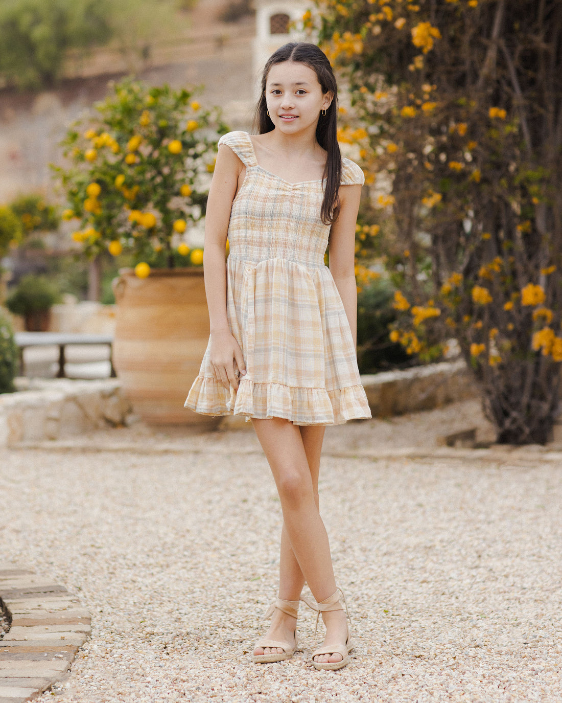Rylee + Cru Teen Kalina Dress - Pastel Plaid