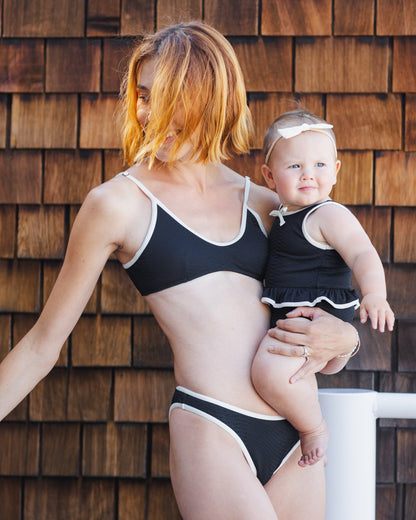 Rylee + Cru Skirted One Piece - Black