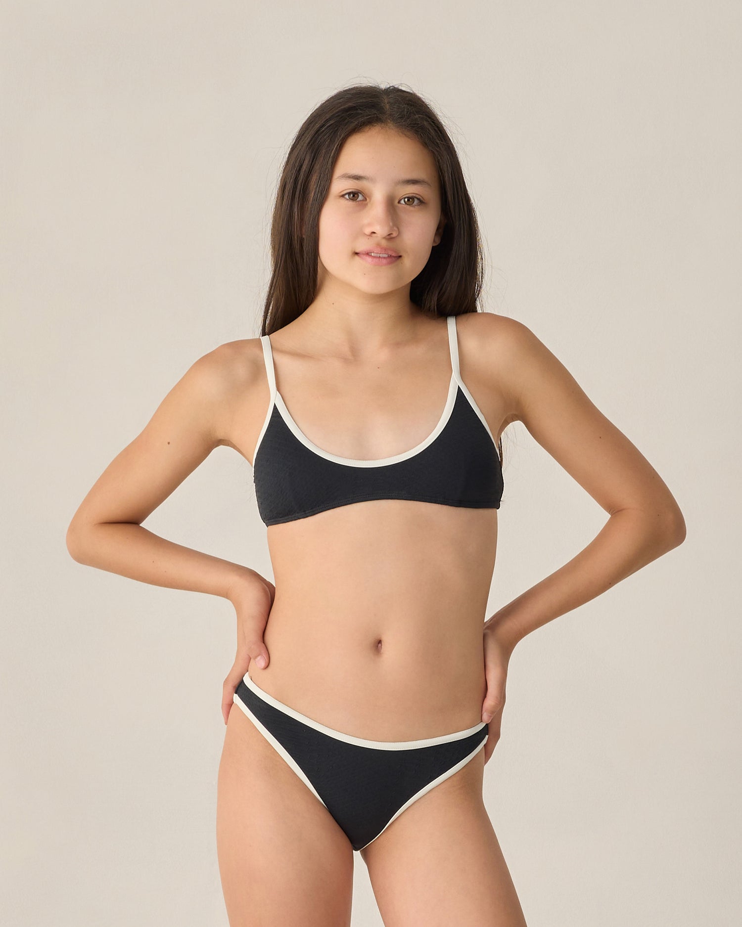 Rylee + Cru Teen Cora Bikini Set - Black
