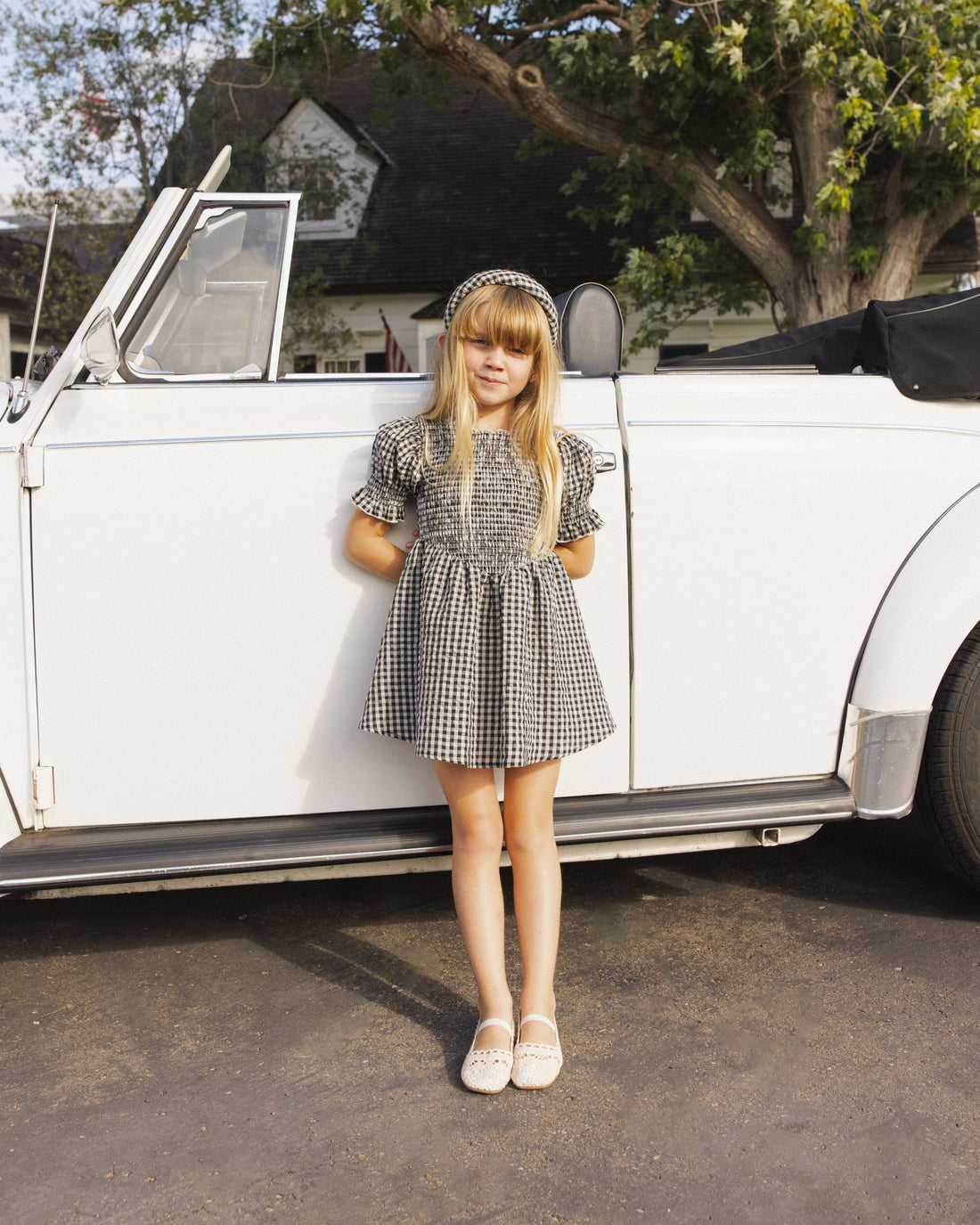 Rylee + Cru Louise Dress - Black Check