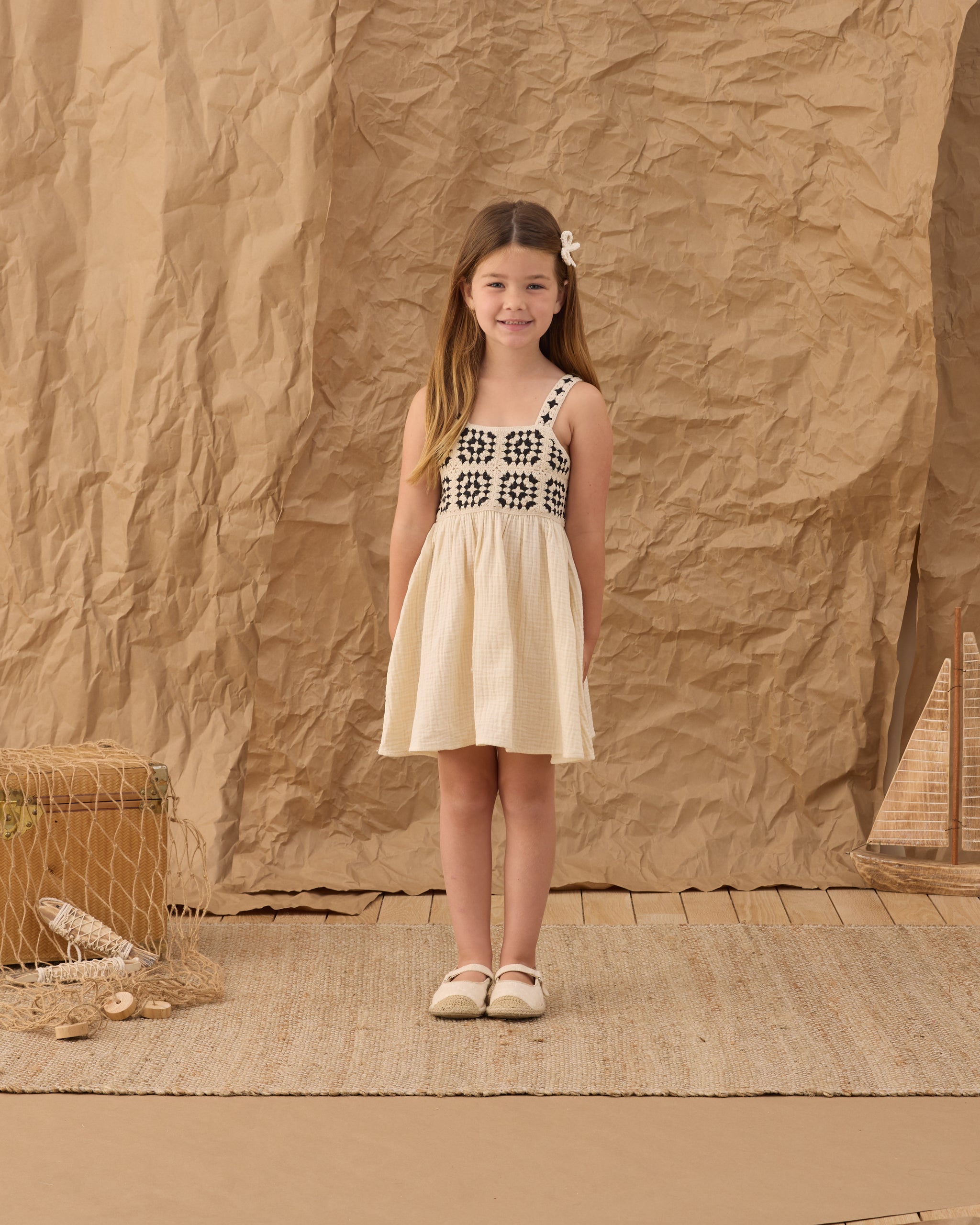 Rylee + Cru Crochet Sundress - Abstract