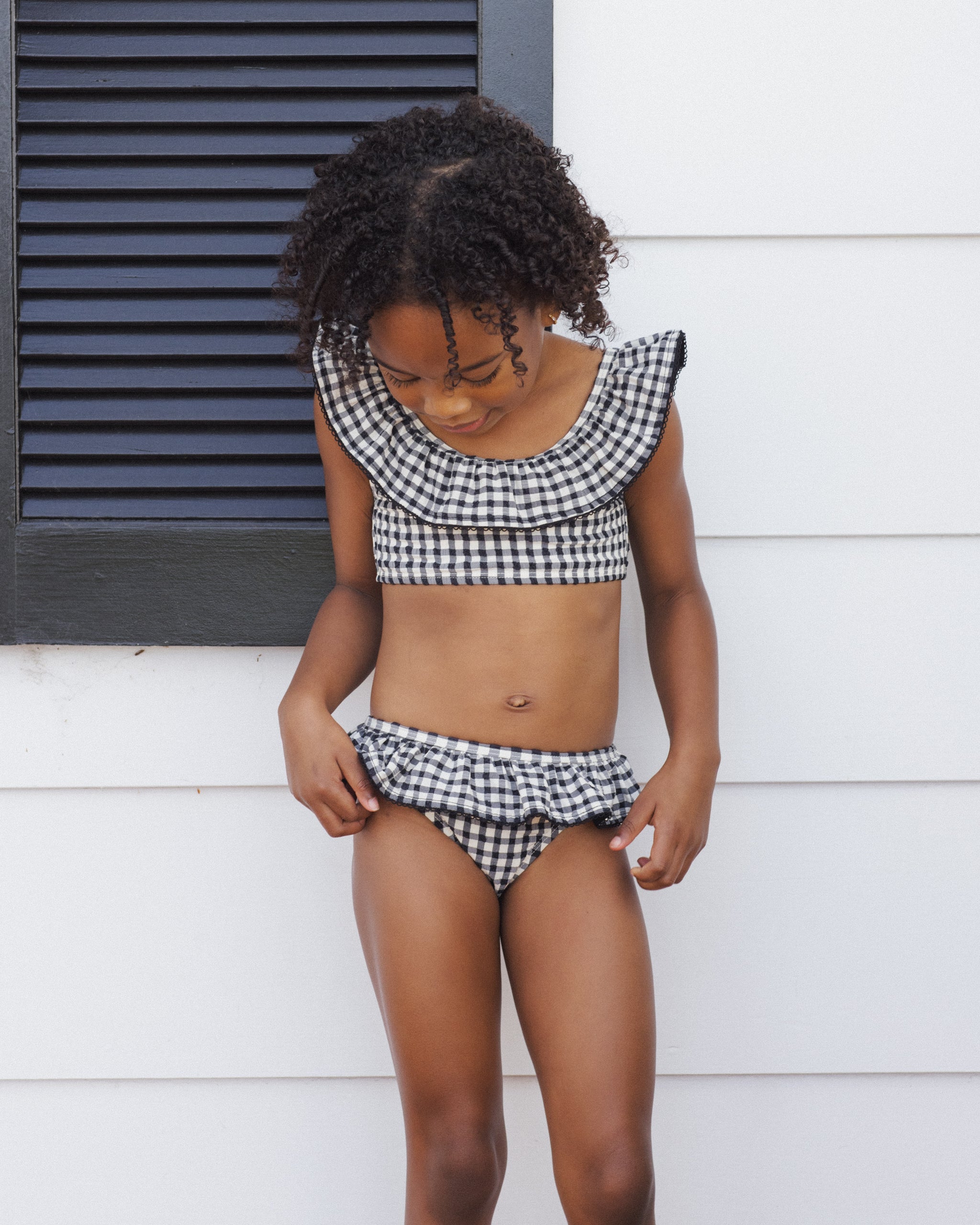 Rylee + Cru Margot Bikini - Black Gingham