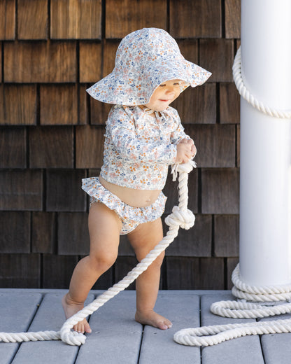 Rylee + Cru Rashguard Girls Set - Flower Fields