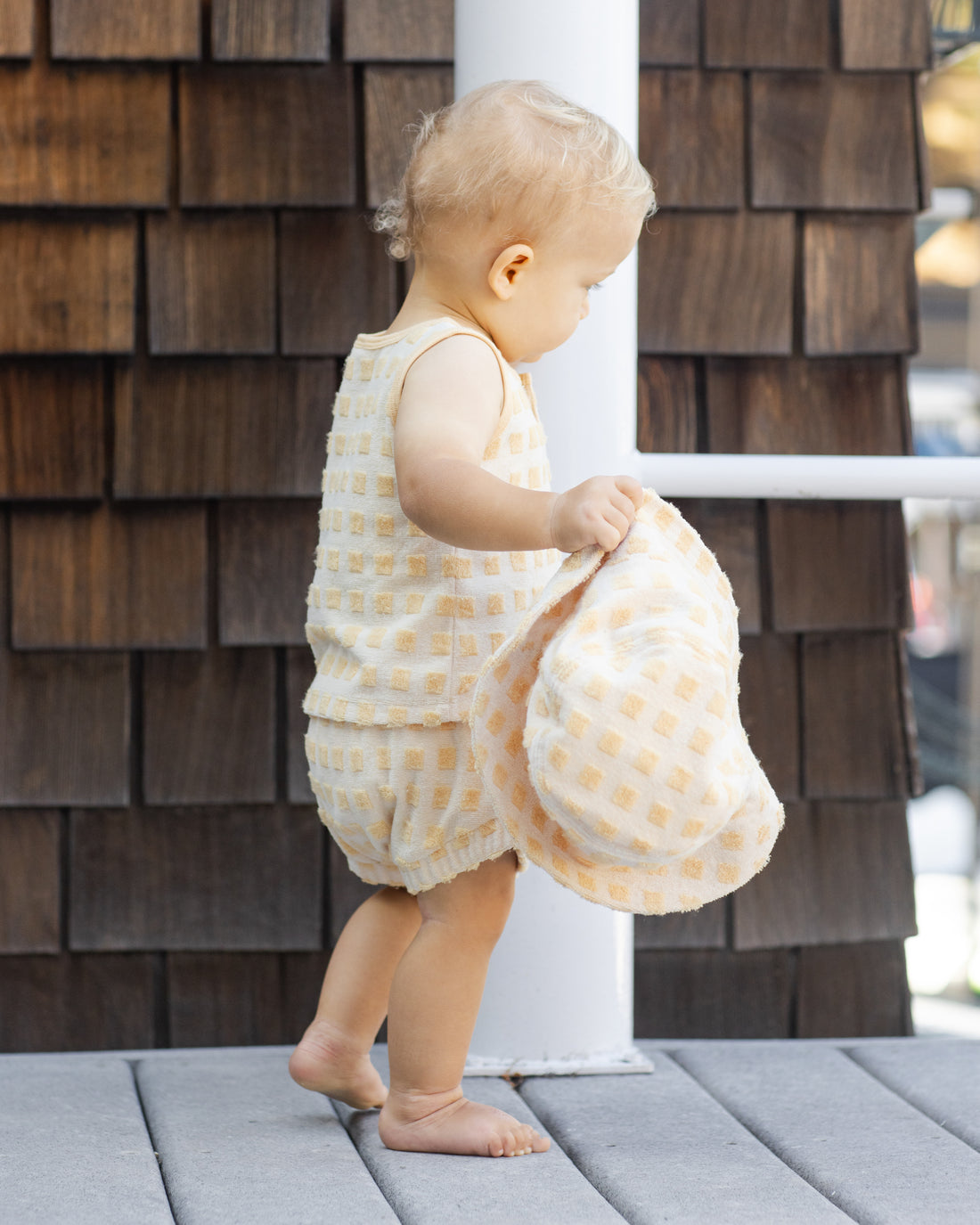 Rylee + Cru Baby Tank Set - Butterscotch Grid