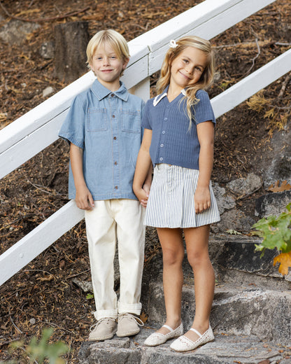 Rylee + Cru Sloane Knit Top - Marine