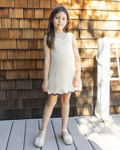 Rylee + Cru Crochet Tank Mini Dress - Natural