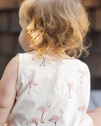 Rylee + Cru Bubble Onesie - Flamingo