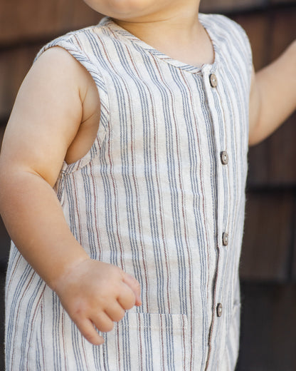 Rylee + Cru Woven Jumpsuit - Nautical Stripe